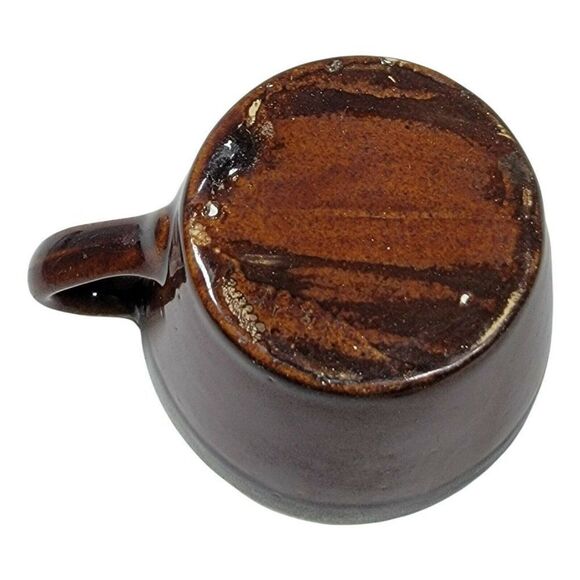 Set 6 Lot Red Wing Pottery Village Brown USA Vintage Coffee Mug Teal Green Blue - Picture 5 of 7